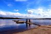 Jetty at Llyn Brenig. 